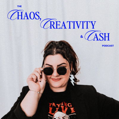 Chaos, creativity and cash podcast logo.